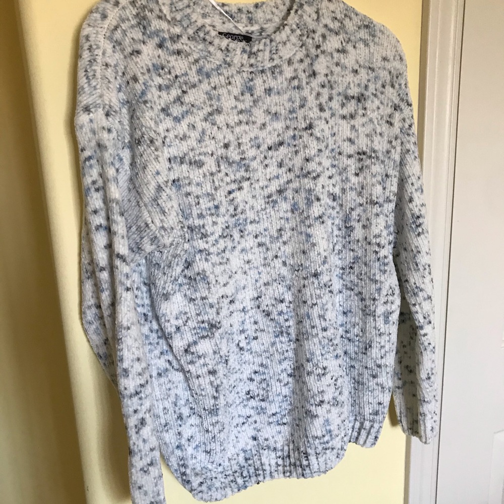 Blue knit sweater